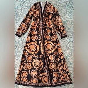 Black and Gold Polyester Women’s Maxi Dress Unbranded Approx Size Small